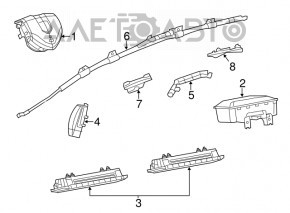 Perna de aerbag lateral dreapta pentru Dodge Dart 13-16.