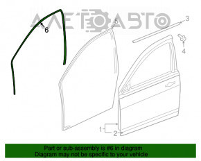 Garnitură de ușă față stânga Jeep Patriot 11-17