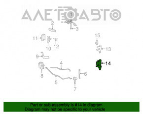 Buclele ușii din față stânga de jos pentru Jeep Compass 11-16.