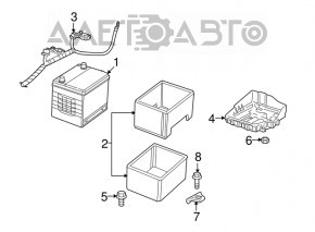 Palet pentru baterie Jeep Patriot 11-17 nou, neoriginal.