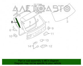 Amortizorul ușii portbagajului dreapta BMW X5 E70 07-13 nou OEM original