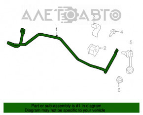 Stabilizator spate pentru Jeep Compass 11-16 AWD 19mm