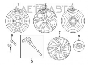 Колпак колесный R15 Hyundai Elantra AD 17-20 царапины