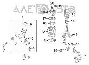 Maneta inferioară frontală stângă Hyundai Veloster 12-17