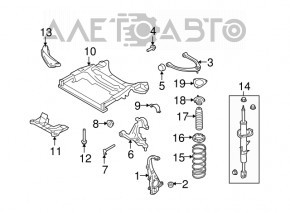 Рычаг нижний передний правый Infiniti G25 G35 G37 4d 06-14 RWD новый OEM оригинал