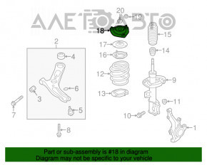 Suport amortizor față dreapta Hyundai Elantra UD 11-16 nou OEM original