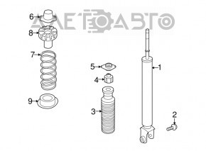 Arc spate dreapta Infiniti G25 G35 G37 4d 06-14 RWD godspeed