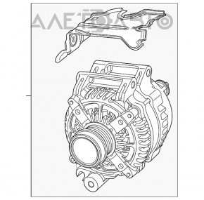 Генератор Jeep Cherokee KL 14 3.2, 180 amp