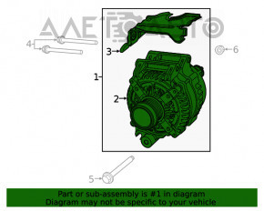 Генератор Jeep Cherokee KL 14 3.2, 180 amp