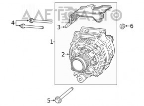 Генератор Jeep Cherokee KL 14 3.2, 180 amp