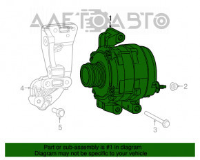 Generatorul Jeep Cherokee KL 14-18 2.4 are o zgârietură pe plastic.