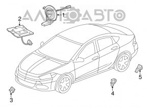 Senzor airbag usa dreapta Chrysler 200 15-17