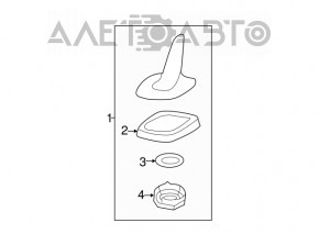 Antena aripă VW Beetle 12-19 fără fir