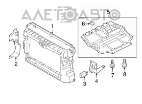 Deflectorul radiatorului dreapta VW Passat b8 16-19 SUA