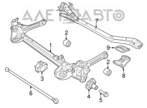 Подрамник задней балки VW Jetta 11-13 USA