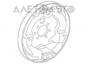 Capacul discului de frână spate stânga sub tambur VW Beetle 12-19 nou OEM original