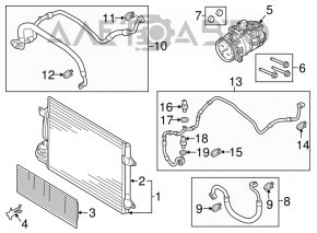 Compresorul de aer condiționat pentru VW Jetta 11-18 SUA 2.0 vopsit