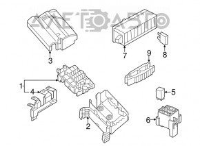 Corpul blocului de siguranțe sub capotă VW Passat b7 12-15 SUA nou OEM original