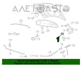 Ручка открытия замка капота VW Jetta 11-18 USA салонная