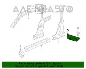 Bara de noroi spate stânga VW Beetle 12-19