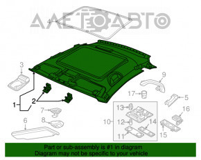 Обшивка потолка VW Beetle 14-17 черная под люк