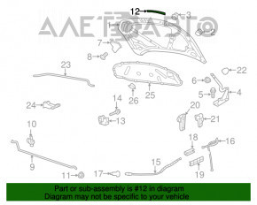 Уплотнитель капота левый VW Jetta 11-18 USA новый OEM оригинал