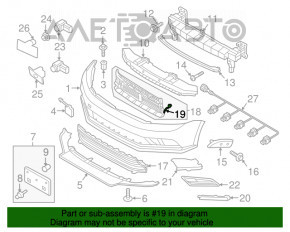 Senzorul de temperatură a aerului ambiant VW Jetta 11-18 SUA sub jaluzele nou OEM original