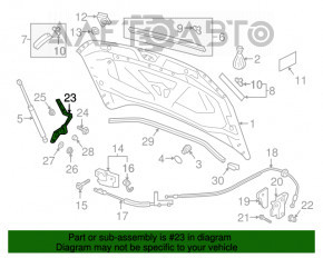 Capota stângă a VW Tiguan 18- nouă, originală OEM