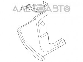 Capacul amortizorului frontal stânga jos VW Tiguan 18- negru