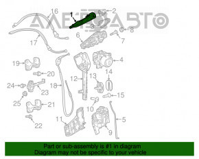 Mânerul ușii exterioare din spate stânga Jeep Compass 17-