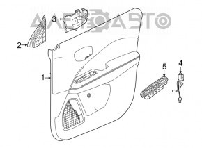 Обшивка двери карточка передняя правая Jeep Compass 17- черн