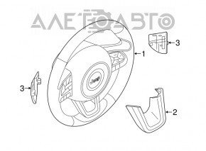 Butoanele de control de pe partea din spate a volanului dreapta Jeep Compass 17-