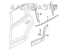 Capac usa inferioara spate dreapta Jeep Renegade 15- zgarieturi