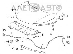 Bucla capotei dreapta pentru Honda CRV 12-16.