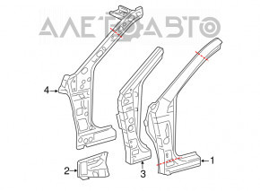 Стойка кузова передняя правая Toyota Camry v50 12-14 usa