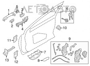 Capacul mânerului exterior dreapta față Subaru Forester 19- SK