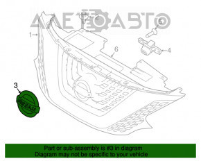 Grila frontală a radiatorului Nissan Rogue 14-16 cu cameră nouă OEM originală.