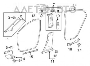 Capac prag fata stanga Toyota Prius 50 16- negru