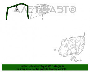 Уплотнитель стекла передний правый Chrysler 300 11-