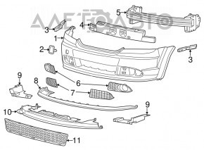 Protecție pentru bara de protecție față Dodge Journey 11- SE, nou, neoriginal