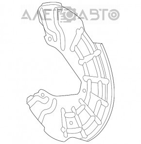 Capacul discului de frână din spate, stânga, Dodge Dart 13-16