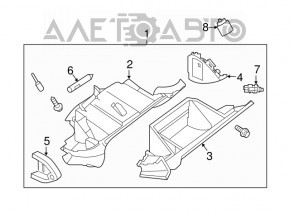 Перчаточный ящик, бардачок Nissan Altima 13-18 беж, царапина