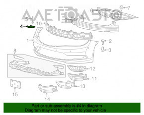 Suportul pentru bara de protecție față dreapta Chrysler 200 15-17 nou OEM original