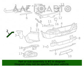 Suportul pentru bara spate dreapta exterior Jeep Cherokee KL 14-18 nou aftermarket.