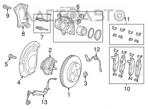 Rulment roată față stânga Jeep Cherokee KL 14- GSP