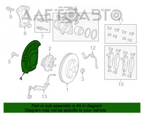 Capac disc de frână față stânga Jeep Cherokee KL 14-18