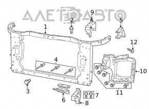 Suport radiator stânga sus Jeep Cherokee KL 14-18 2.4 3.2