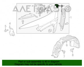 Кронштейн переднего крыла левый Jeep Cherokee KL 14-18 верхний