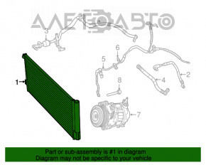 Radiatorul condensatorului de aer condiționat Jeep Renegade 15- 2.4 nou aftermarket SIGNEDA