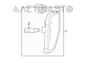 Lampa de aripă față dreapta pentru Jeep Renegade 15- nou, neoriginal.